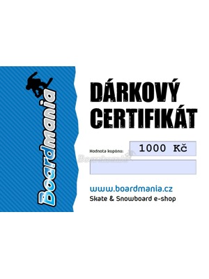 Dárkový certifikát v hodnotě 1000 Kč