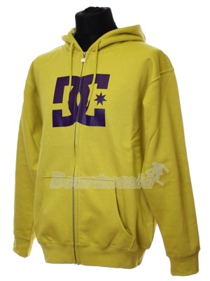 P�nsk� zipov� mikina v p�kn� zelen� kombinaci s kapuc� s a rozd�lenou klokan� kapsou. Velk� leskl� logo DC na prsou rozd�len� zipem. 
Materi�l: 80% bavlna, 20% polyester