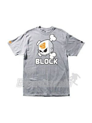 Tričko DC Ken Block Skull grey