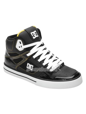 Boty DC Spartan Hi Wc black/white/yellow + zdarma ponožky Horsefeathers