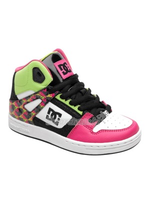 Dětské boty DC Rebound crazy pink/soft lime + zdarma klíčenka DC