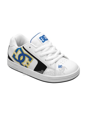 Dětské boty DC Net white/yellow/blue + zdarma klíčenka DC