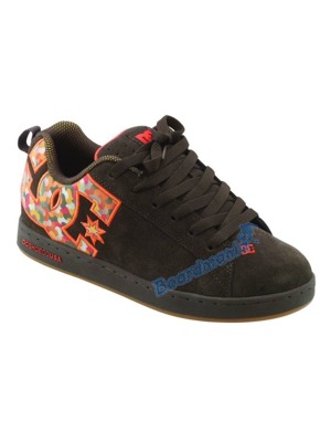 Boty DC Court Graffik Ladies SE dark chocolate/red orange
