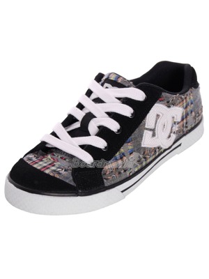 Boty DC Chelsea Ladies black/white/black plaid
