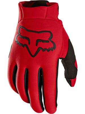 Cyklistické rukavice Fox Legion Thermo Fluorescent Red