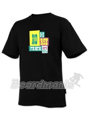 Barevn� vyveden� tri�ko s potiskem na prsou  a z�dech. 
Materi�l: 100% bavlna