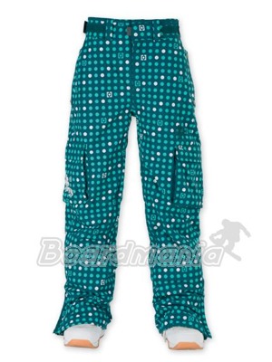 Dámské snowboardové kalhoty Horsefeathers Station zateplené mint dotty