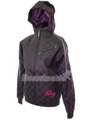 Bunda celopoti�t�n� logy HF. Dv� bo�n� kapsy na zip a n�prsn� kapsa na zip po lev� stran�. Na lev� bo�n� kapse velk�, ozdobn�, vy�it� n�pis a logo HF. Stahovateln� kapuce, zip. Lemy pasu a ruk�v� na gumu. Vodn� sloupec 2.000
