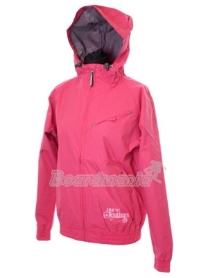 Bunda celopoti�t�n� logy HF. Dv� bo�n� kapsy na zip a n�prsn� kapsa na zip po lev� stran�. Na lev� bo�n� kapse velk�, ozdobn�, vy�it� n�pis a logo HF. Stahovateln� kapuce, zip. Lemy pasu a ruk�v� na gumu. Vodn� sloupec 2.000