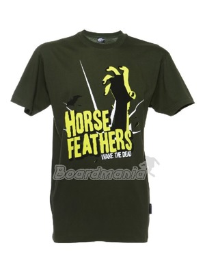 Tričko Horsefeathers Wake the Death olive