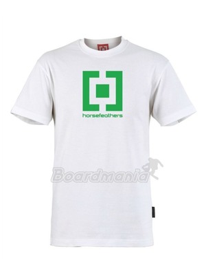 Tričko Horsefeathers Base white/green