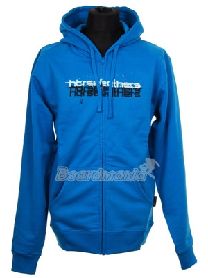 Celorozep�nac� mikina s potiskem na prsou, klokan� kapsou a n�zkou gram��. 80% bavlna, 20% polyester.