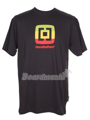 P�nsk� tri�ko s kr�tk�m ruk�vem. T�� barevn� logo Horsefeathers na prsou. P�kn� barevn� spojen�.