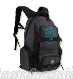 P�nsk� batoh s nylonovou konstrukc�. Jedna hlavn� p�ihr�dka a dal�� �ty�i vn�j�� kapsy na zip. Dr��k na skateboard a polstrovan� pouzdro na laptop. Kapsa na zadn�m panelu, organiz�r. 