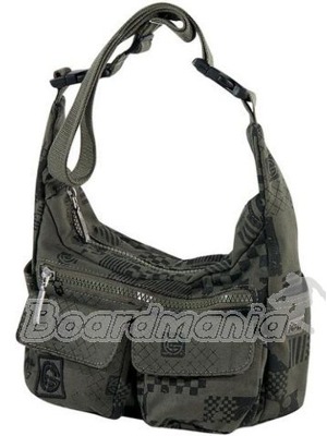 D�msk� kabelka se t�emi mal�mi kapsami na zip, 100% bavlna Canvas, velikost : 12,5 x 22 x 10 cm