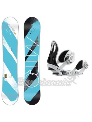 Komplet zahrnuje celod�ev�n� snowboard Nitro Lectra Taped, osv�d�en� v�z�n� Nitro Raiden Deco a obalu na snowboard. U kompletu je mo�n� zam�nit v�z�n� za stejn� typ jin� barvy.