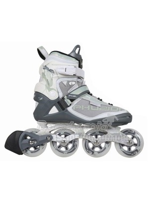 D�msk� model rychl�ch fitness brusl� s velk�mi kole�ky Conquest 84 mm. Monokonstruk�n� hlin�kov� r�m s lo�isky Freespin ABEC 7 zaru�uj� rychlost a pohodlnost j�zdy.