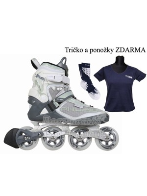 D�msk� model rychl�ch fitness brusl� s velk�mi kole�ky Conquest 84 mm. Monokonstruk�n� hlin�kov� r�m s lo�isky Freespin ABEC 7 zaru�uj� rychlost a pohodlnost j�zdy.