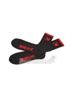Ponožky Represent New Squarez black long