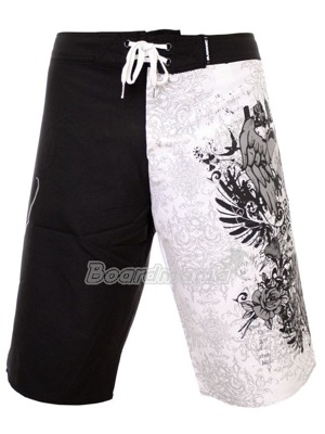 P�nsk� koupac� �ortky v proveden� Black&White jako rozd�ln� nohavice. Designov� kresba na nohavici.