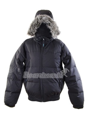 D�msk� tepl� p��ov� bunda s technick�mi detaily pro snowboarding. Obsahuje podlepen� �vy, v�tr�n� v podpa��, sn�hov� p�s, zakon�en� ruk�v� man�etou na such� zip, funk�n� kapsi�ky.