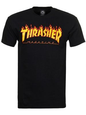 Pánské tričko Thrasher Flame Logo black