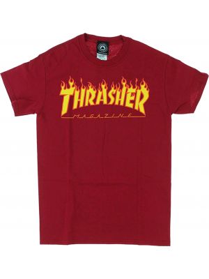 Pánské tričko Thrasher Flame Logo cardinal