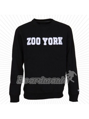 P�nsk� �ern� mikina p�es hlavu s velk�m na�it�m logem ZOO YORK.,60% Bavlna 40% Polyester