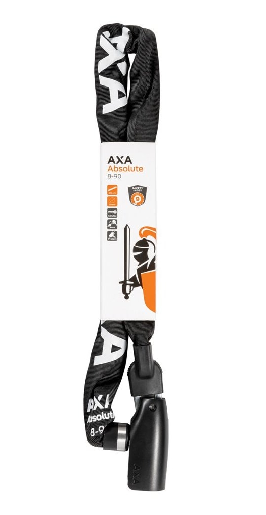Řetězový zámek na kolo AXA Absolute 90/8 černá