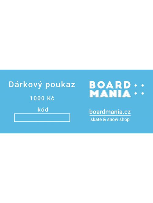 Dárkový poukaz Boardmania v hodnotě 1000 Kč