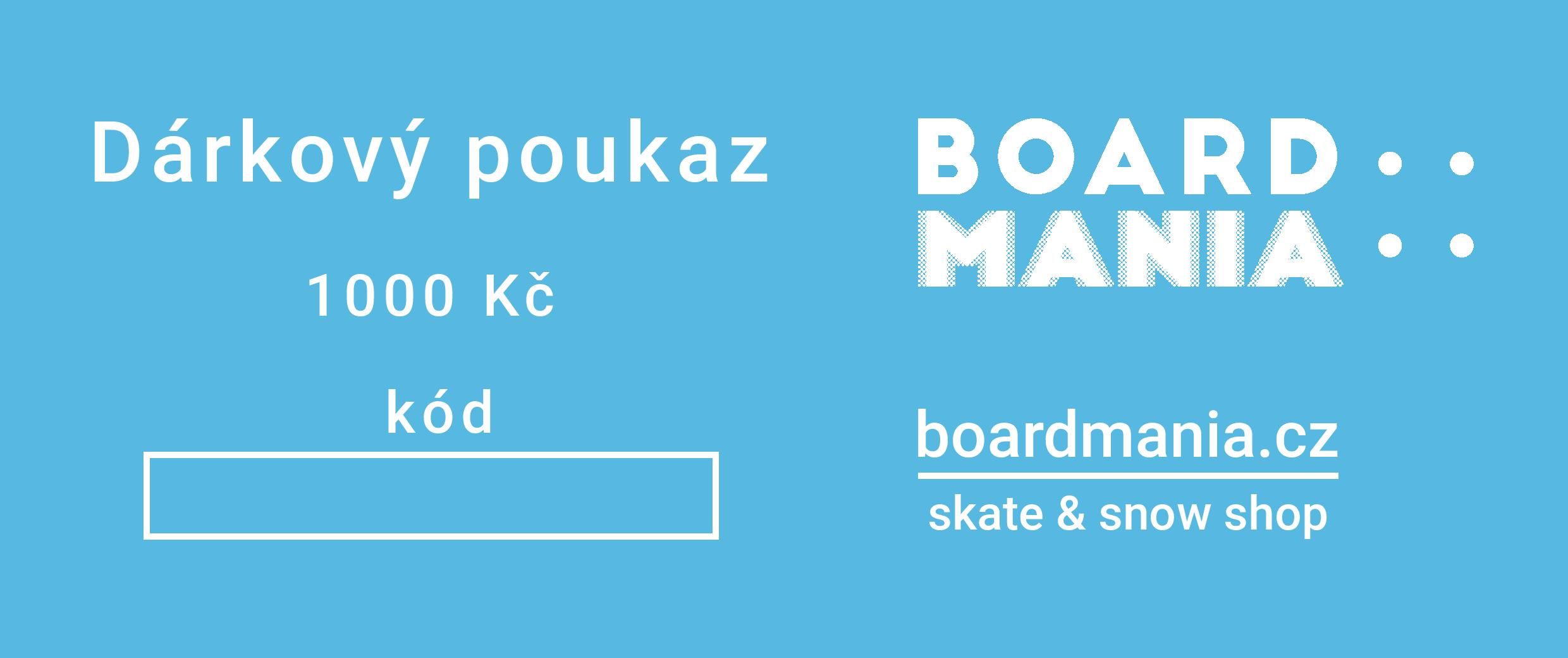 Dárkový poukaz Boardmania v hodnotě 1000 Kč