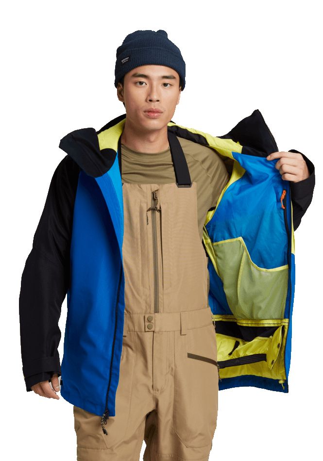 Pánská bunda Burton GORE‑TEX Radial Insulated Lapis Blue/True Black/Limeade