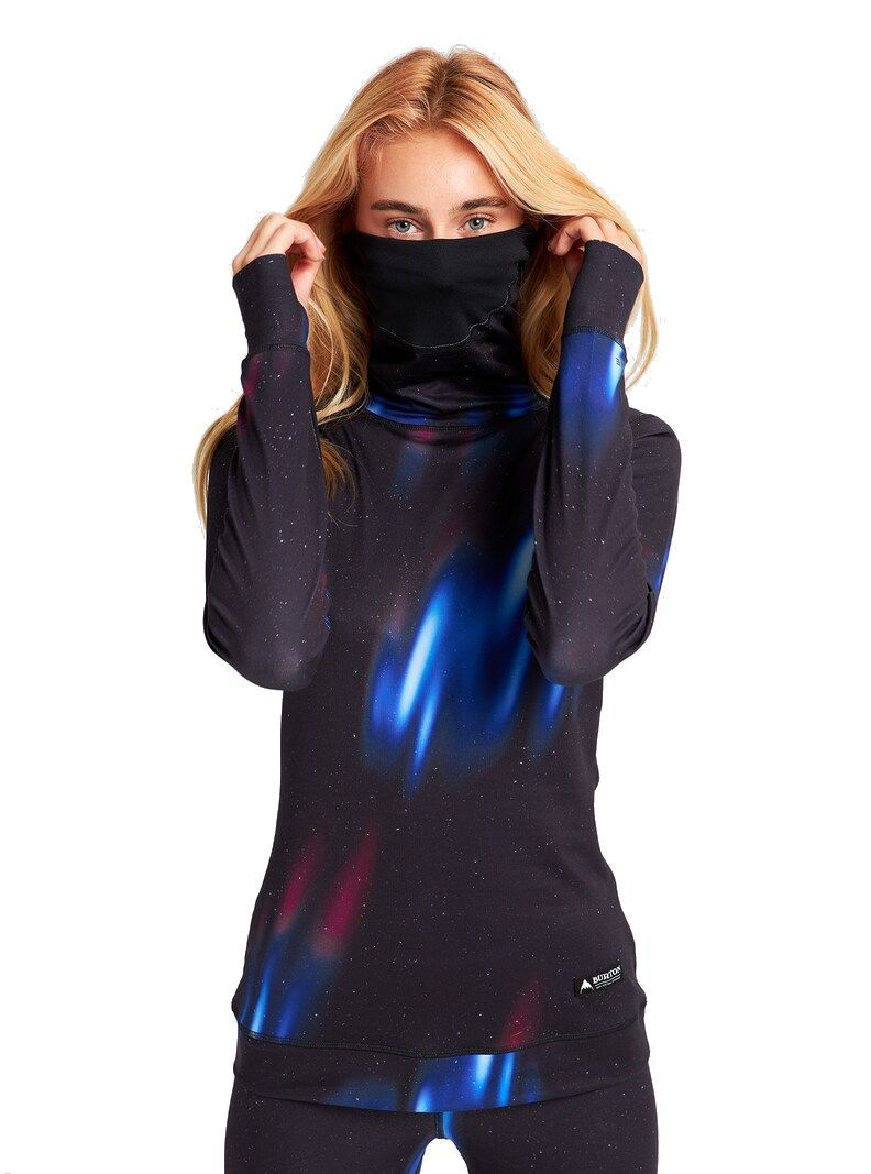 DRYRIDE Fabric Burton Men's Midweight Long Neck Base Layer – Built-in Neck Warmer, , Odor-Resistant Odor Resistant Thermal