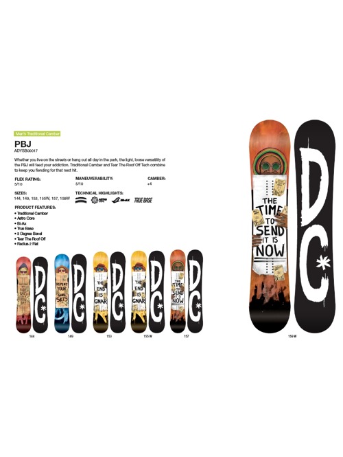 DC しまえ PBJ スノーボード 153cm