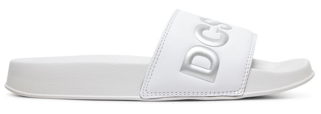 Pantofle DC Slide SE white silver