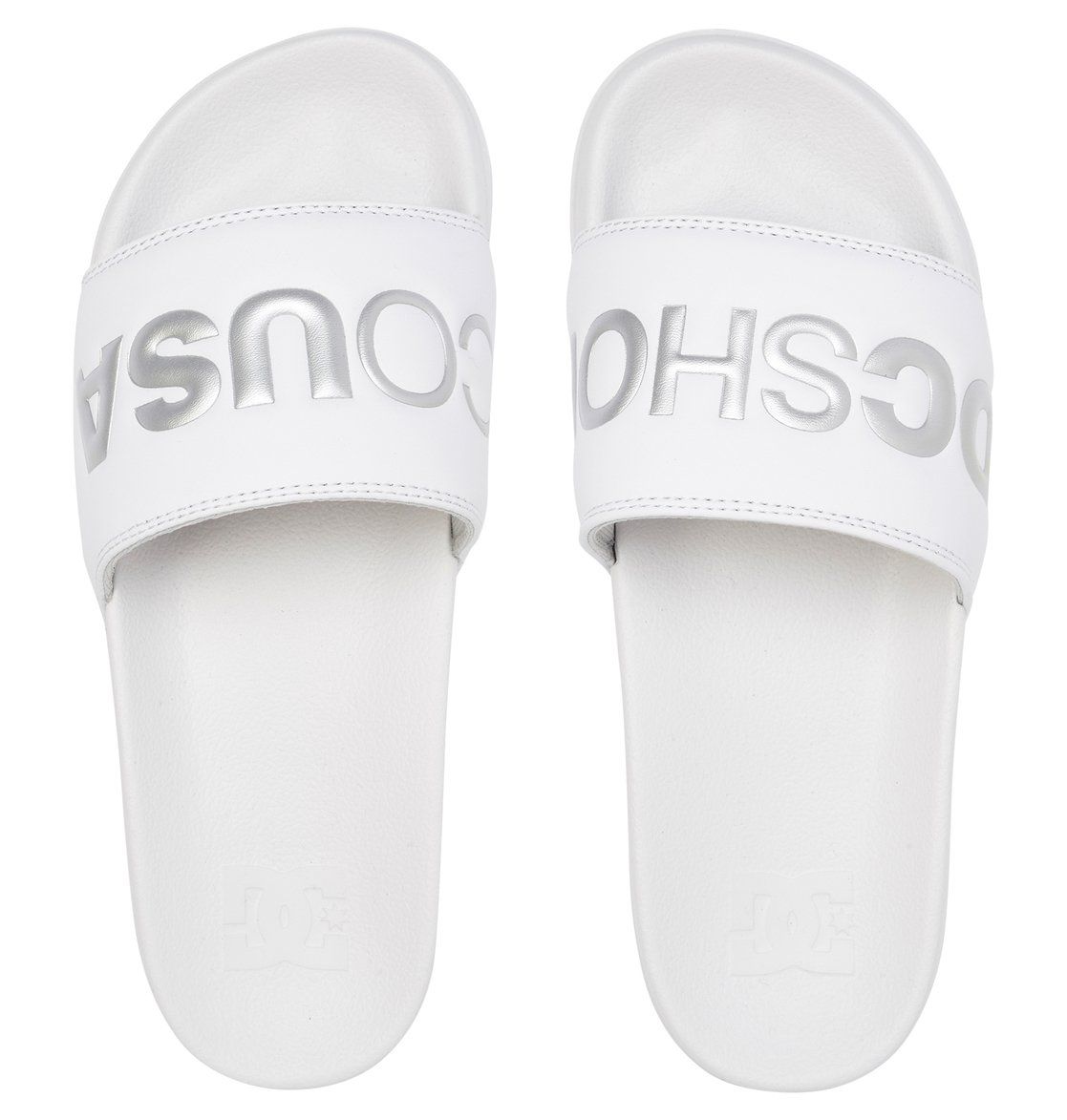 Pantofle DC Slide SE white silver