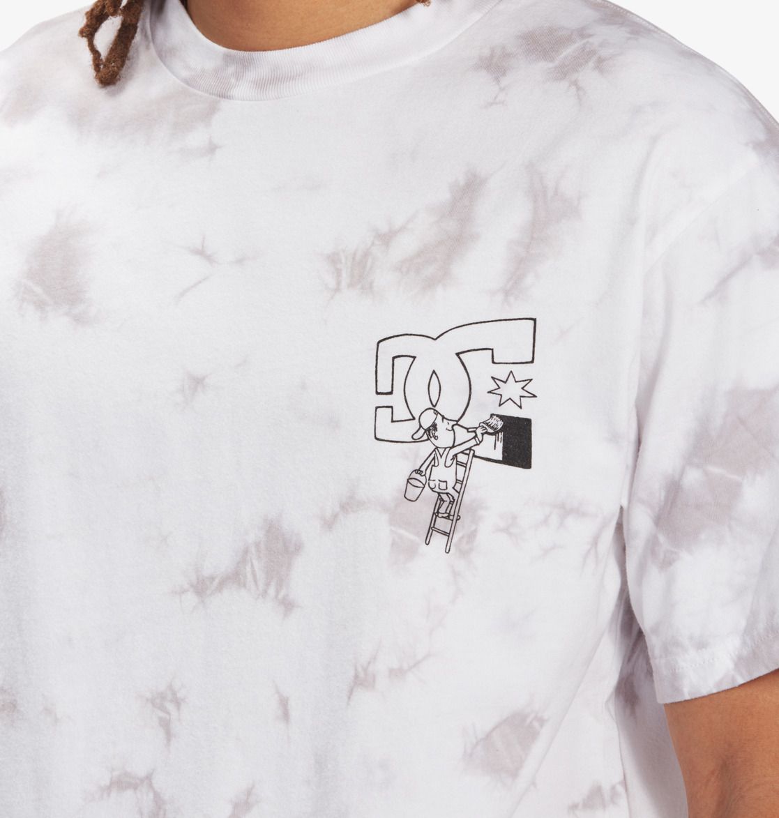 Triko DC Fill In Hss high rise/ white blochy tiedye