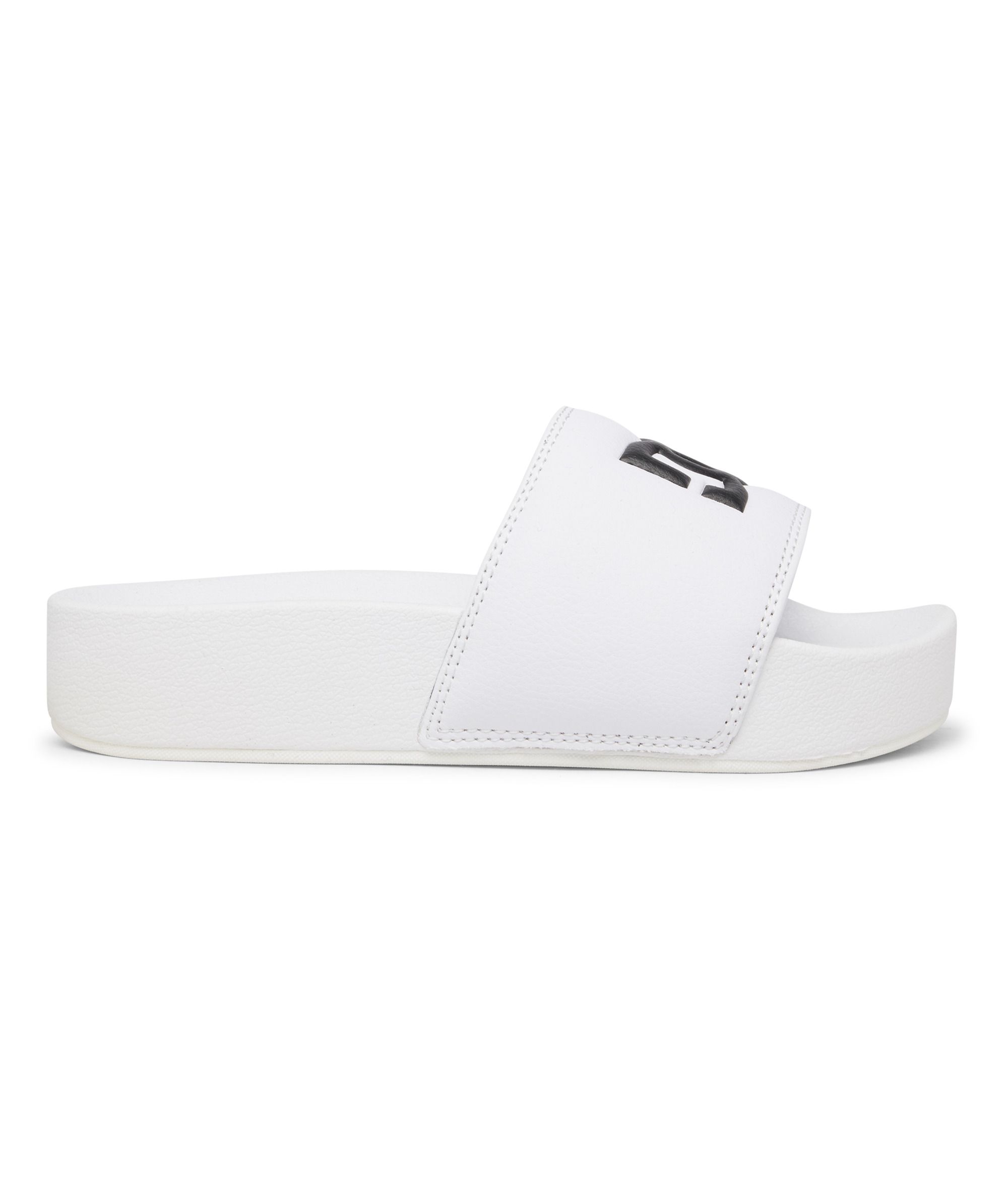 Pantofle DC Slide Platform white/white/black