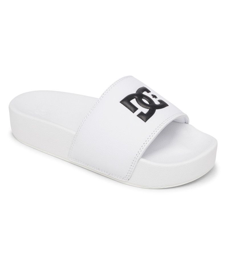 Pantofle DC Slide Platform white/white/black