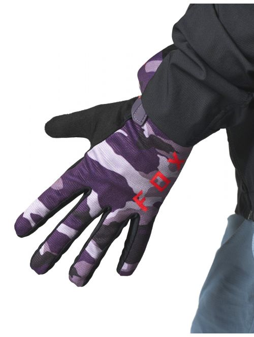 Dámské cyklistické rukavice Fox Ranger Wmn LF Camo Dark Purple