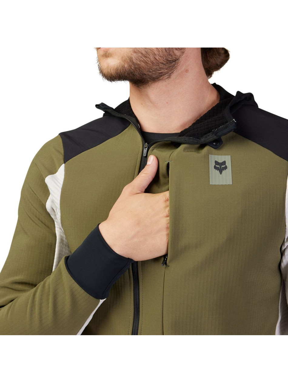 Cyklo mikina Fox Defend Thermal Hoodie Olive Green