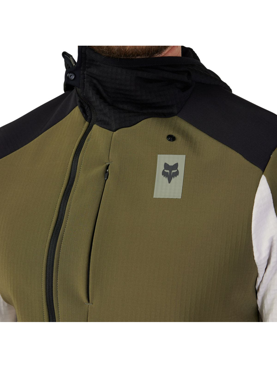 Cyklo mikina Fox Defend Thermal Hoodie Olive Green