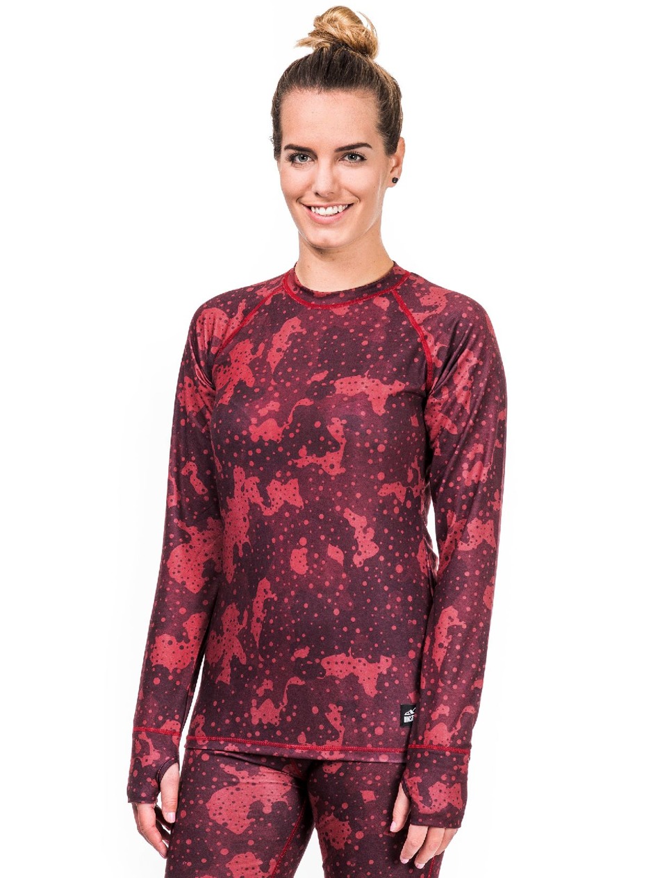 Termo triko Horsefeathers Mirra strawberry camo