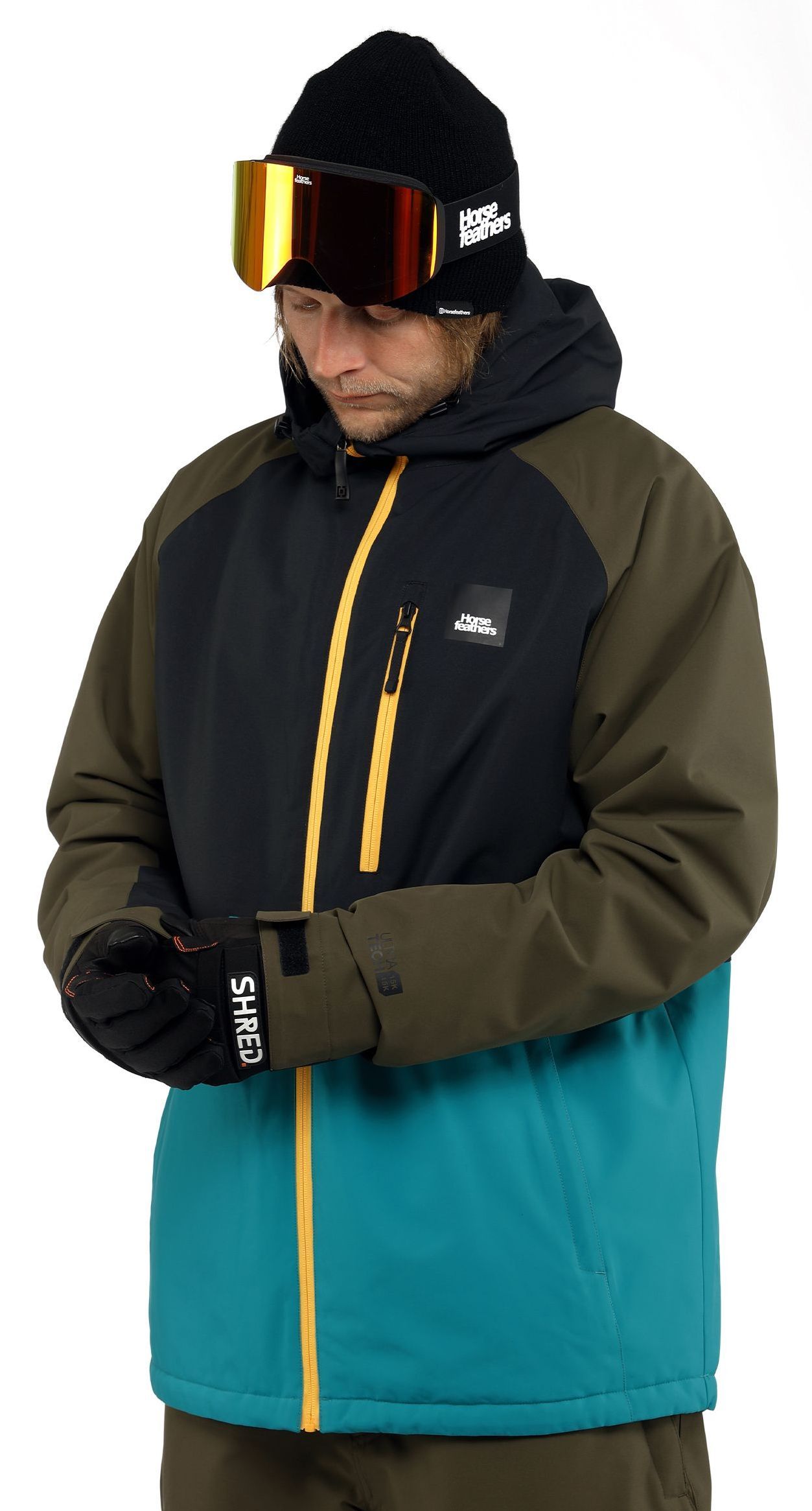 Bunda Horsefeathers Crown dark olive/tile blue