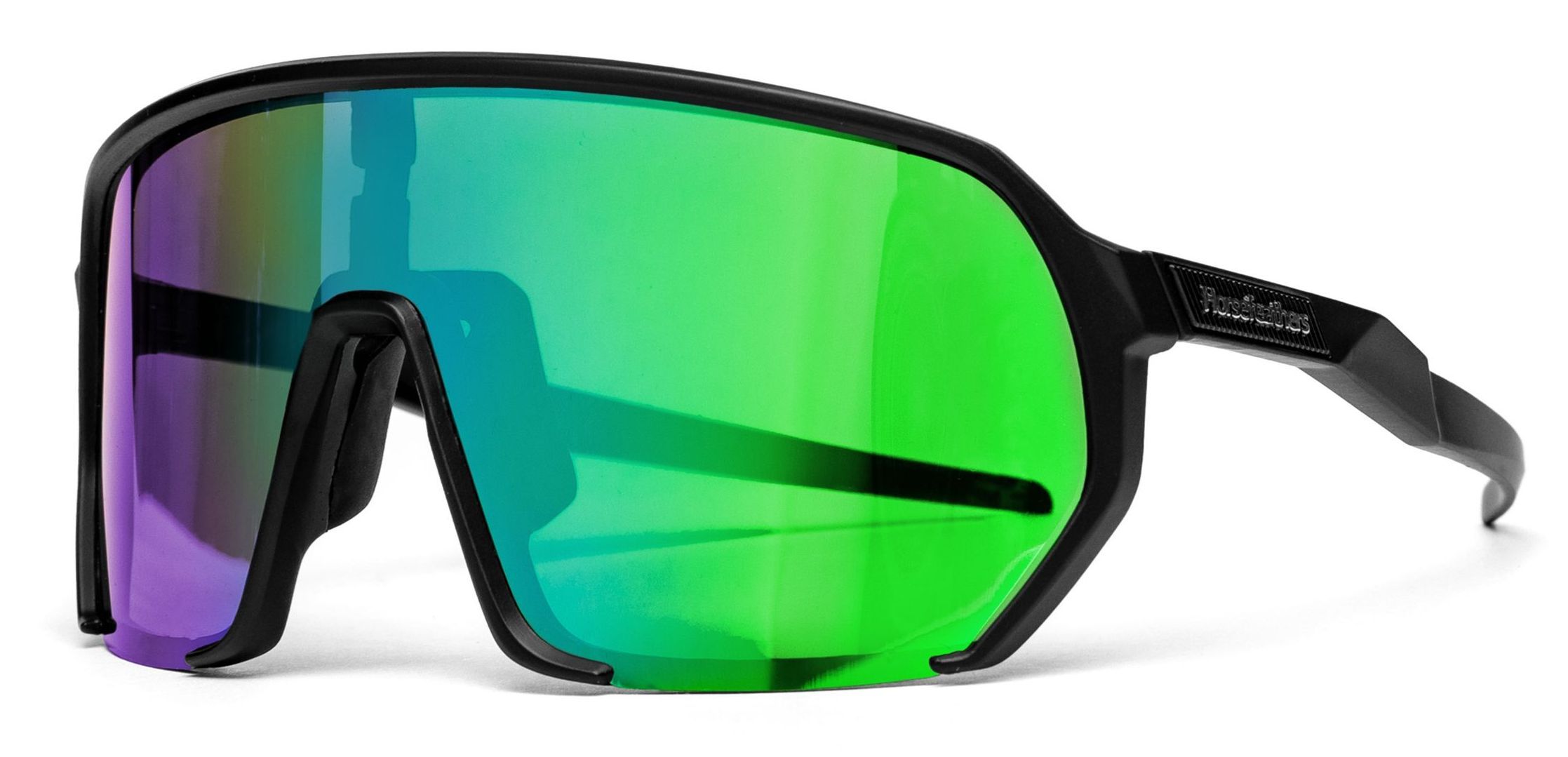 Brýle na kolo Horsefeathers Archie Bike black/mirror green