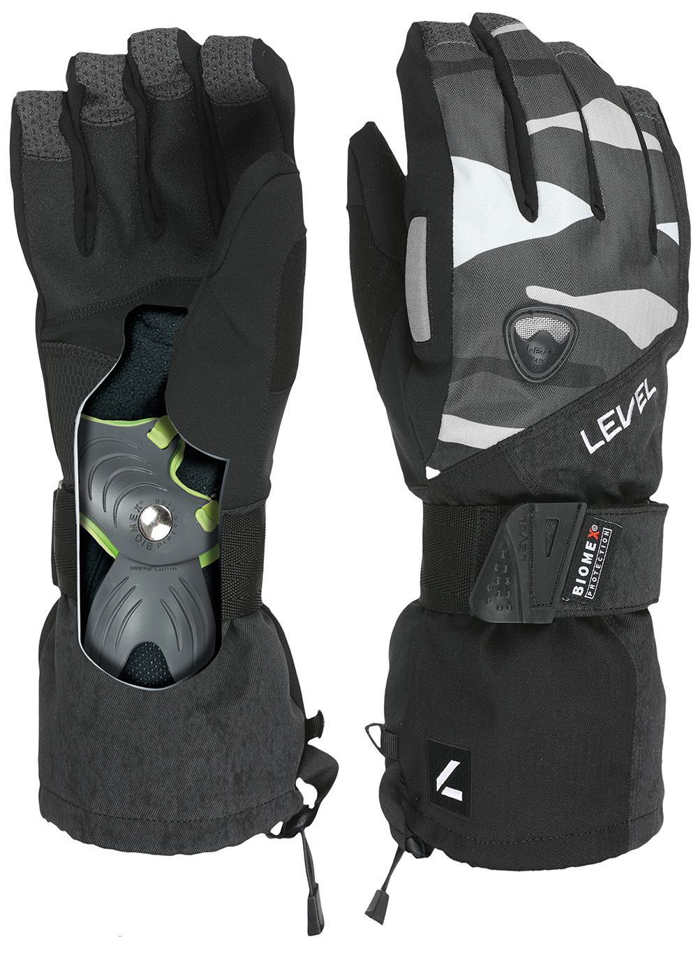 Pánské rukavice Level Fly Anthracite White