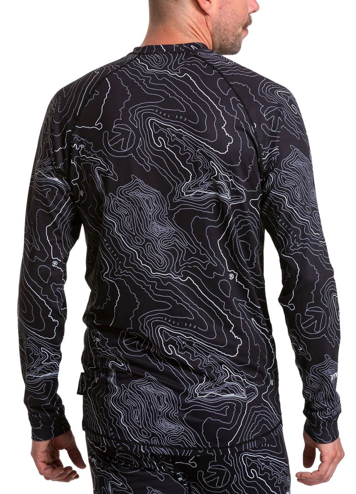Termo triko Meatfly Avery Black Topography