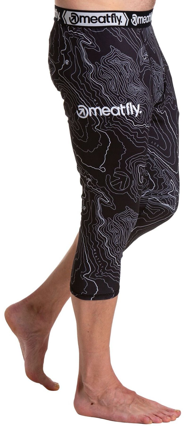 Termo kalhoty Meatfly Karev Black Topography