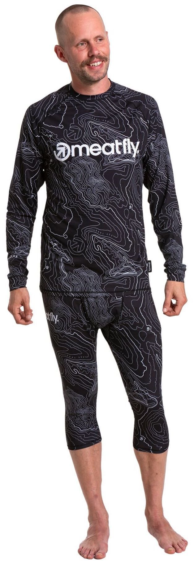 Termo kalhoty Meatfly Karev Black Topography