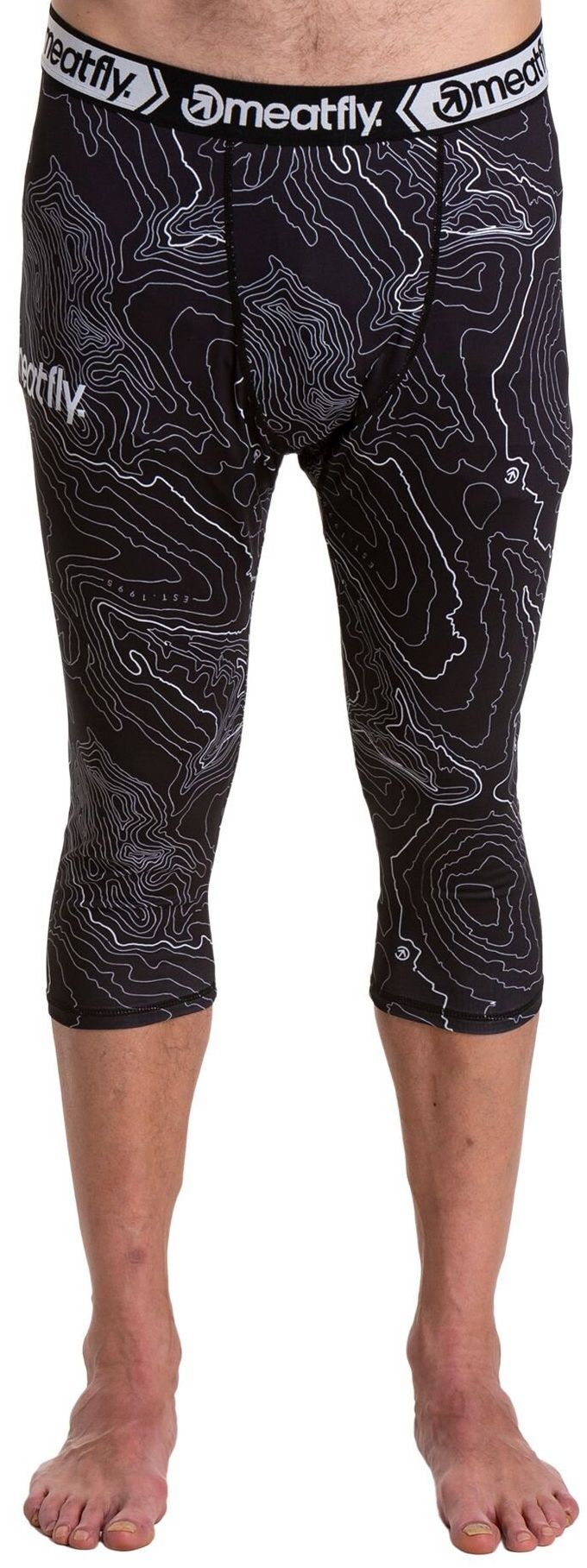 Termo kalhoty Meatfly Karev Black Topography